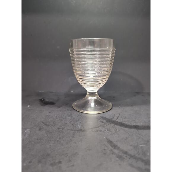 Anchor Hocking Manhattan Style Glass, Ribbed Clear Glass, Vintage‎ Glassware - Picture 3 of 9